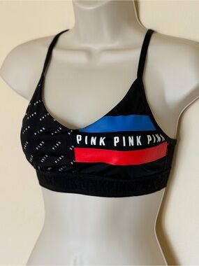 Vintage 2000s PINK Victoria's Secret Women's Black Bralette